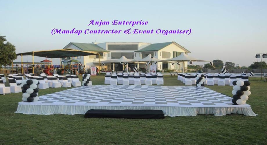 Black & White Birthday Party — event setup by Anjan Enterprise