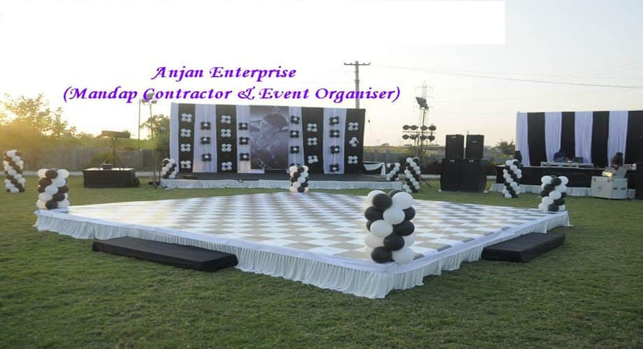 Black & White Birthday Party — event setup by Anjan Enterprise
